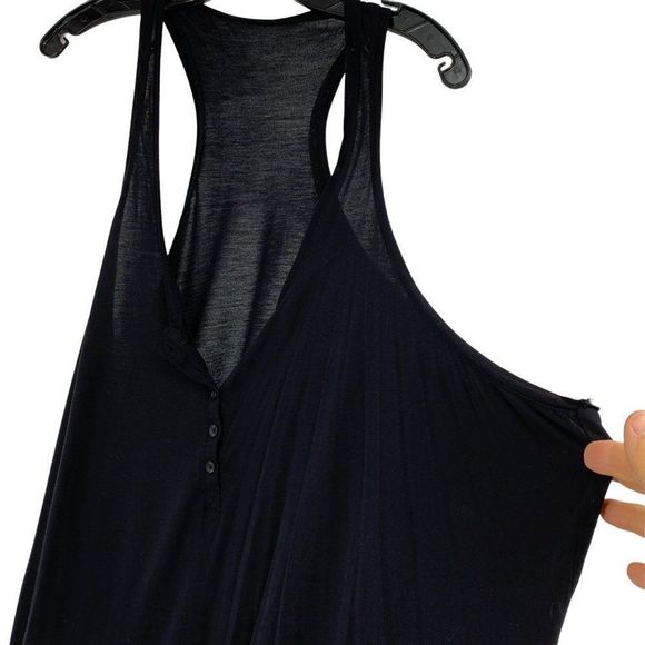 H&M racer back swing tank L/XL Trapeze 1893 Black Ultra Soft Oversized - Picture 6 of 10